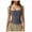 Grey, variant on Zhden Tank Top for Women Square Neck Wide Strap Tank Tops Ruched Loose Fit Top Summer Tank Tops for Women(Black,L)