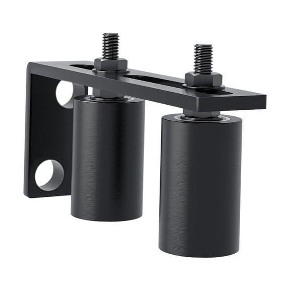 Dualoai Slide Gate Guide Roller Versatile for Patio, Barn Doors Double Nylon Rollers Black