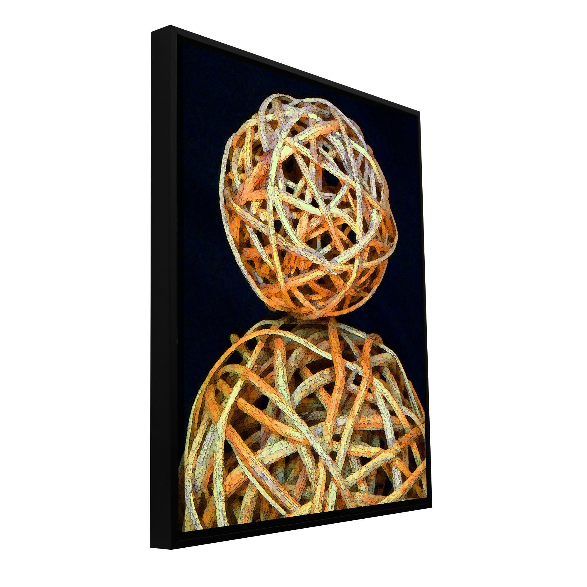 ArtWall Dean Uhlinger "Basket Spheres" Floater Framed Gallery-Wrapped Canvas