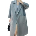 thumbnail image 2 of Sonducket Otoño Invierno mujer frente abierto abrigo niñas grueso cálido cárdigan señoras manga larga solapa ropa con bolsillos laterales ropa Abrigos y chamarras Beige METRO Sonducket AP013494-12, 2 of 6
