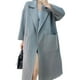 thumbnail image 4 of Minnieouse Otoño Invierno frente abierto abrigo boda fiesta ceremonia niñas cálido cárdigan manga larga solapa ropa con bolsillos laterales ropa Abrigos y chamarras Beige METRO Minnieouse AP013494-12, 4 of 6