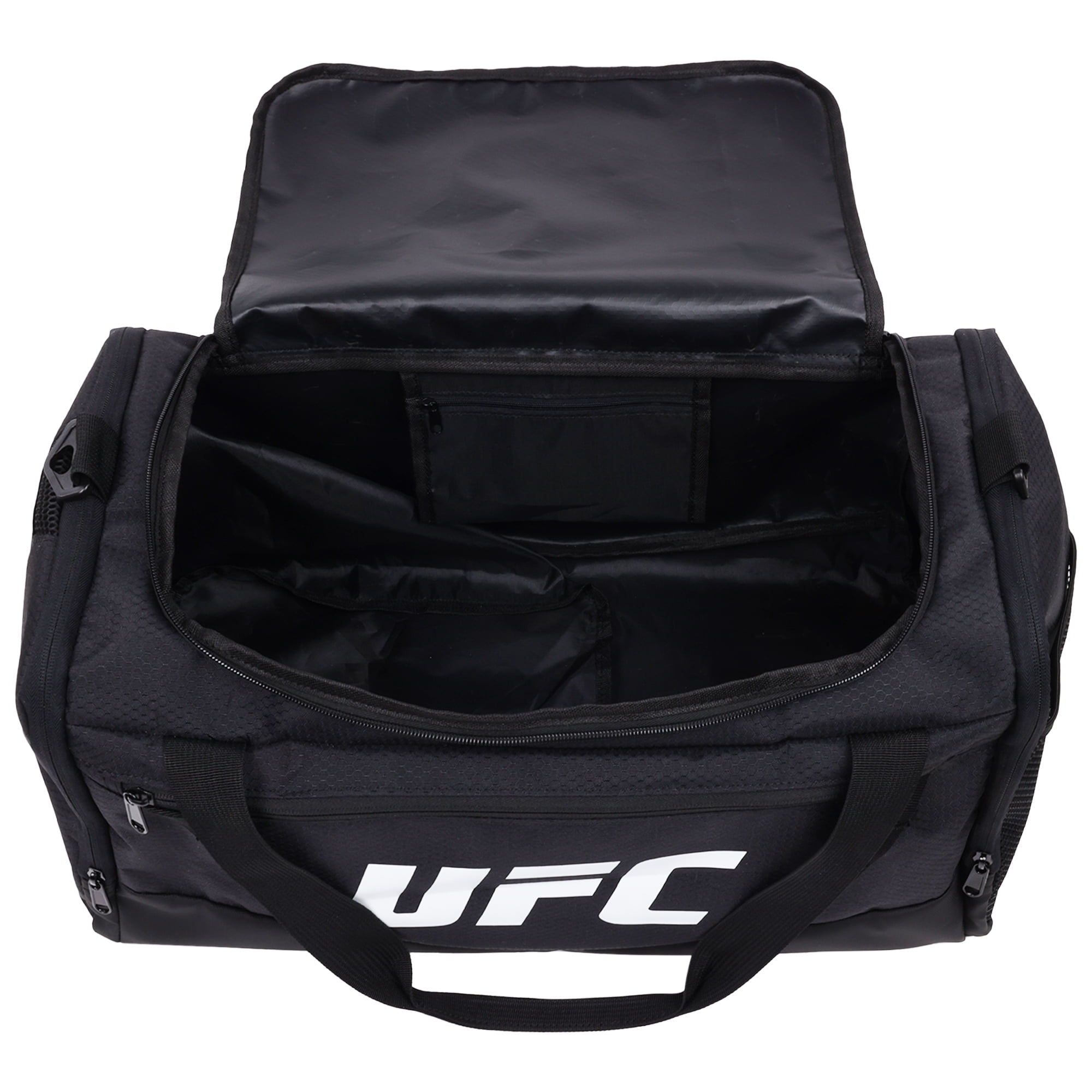 UFC Gym Bag, 18 Inch Carry On Medium Travel Duffel Bag for Men and Women, Shoe Compartment, MMA Workout Equipment and Sports Accessories, Black