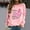 Pink, variant on Oplxuo Sister Don't Let Sisters Fight Cancer Alone Breast Cancer Awareness Sweatshirt Womens Pink Ribbon Shirts Crewneck Tops