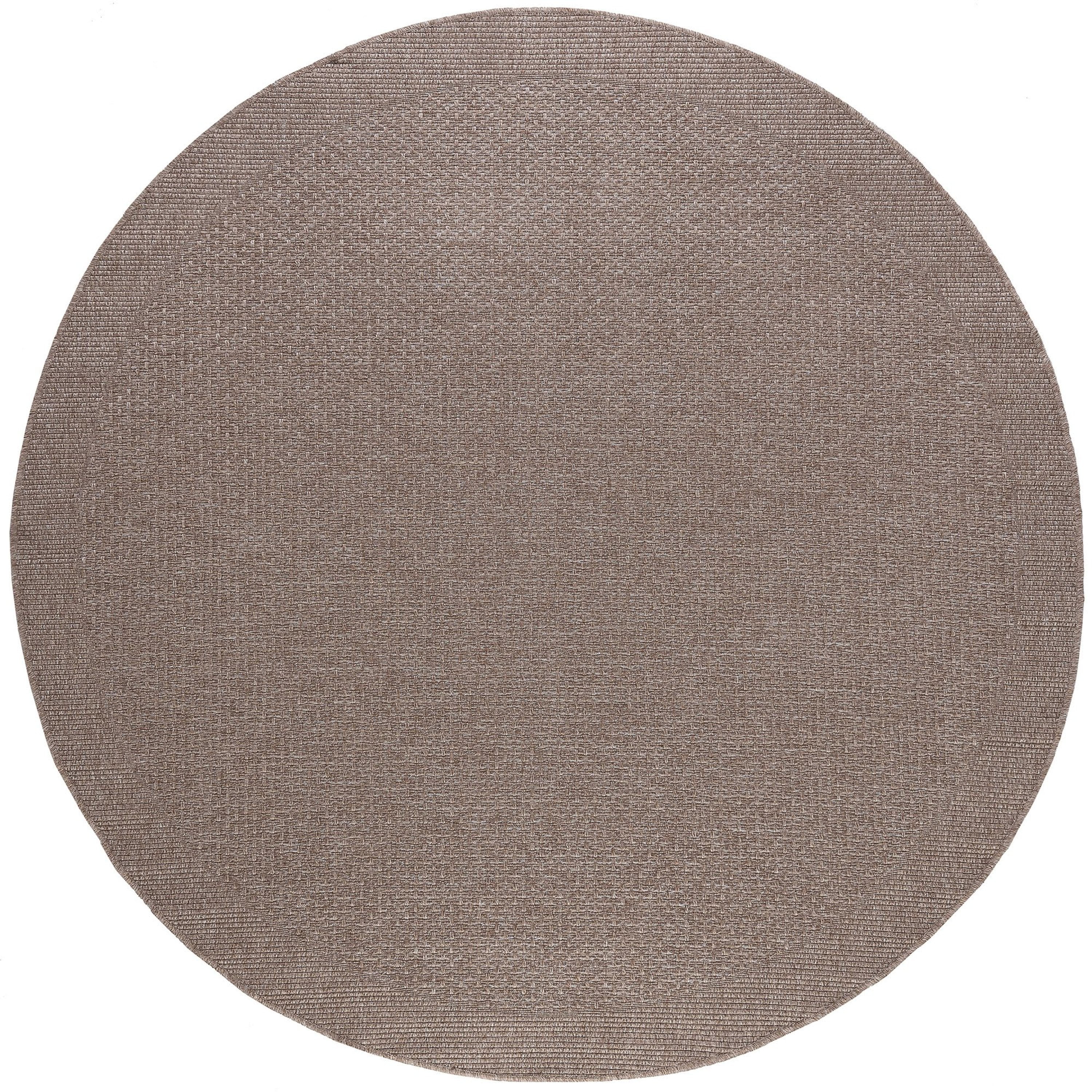 6ft Round Water Resistant, Indoor Outdoor Rugs for Patios, Front Door Entry, Entryway, Deck, Porch, Balcony | Outside Area Rug for Patio | Beige, Solid | Size: 5'1'' Round