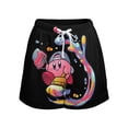 thumbnail image 4 of Kirby Women's Leg Shorts Drawstring Elastic High Waist Loose Short Summer Home Beach Holiday Sweat Shorts With Pockets For Lady Girls, 4 of 6