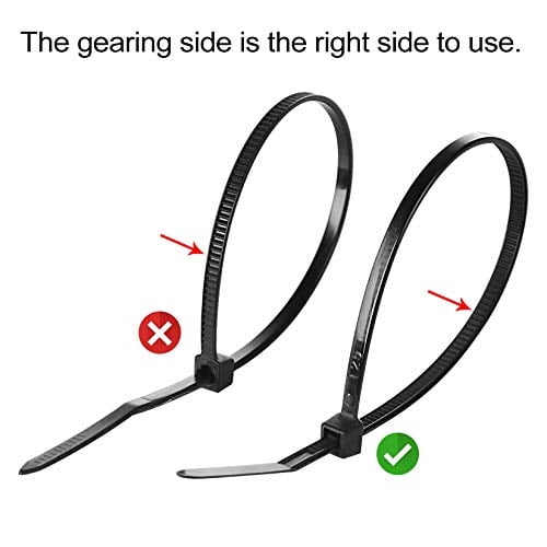 200pcs 3/4" 3M BackGlue Autoadhesivo Negro Fuerte Cable Zip Tie Soport