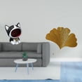 thumbnail image 2 of Estatua De Gato, Adorno Artesanal Para Entrada, Llavero, Cuenco Para Dulces, Figura Decorativa Con Hojas De Ginkgo De Hierro Forjado, Escultura Abstracta De Pared Para Mesa, Centro De Mesa,, 2 of 8