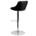 thumbnail image 4 of Flash Furniture Dale Contemporary Black Vinyl Bucket Seat Adjustable Height Barstool with Chrome Base, 4 of 6