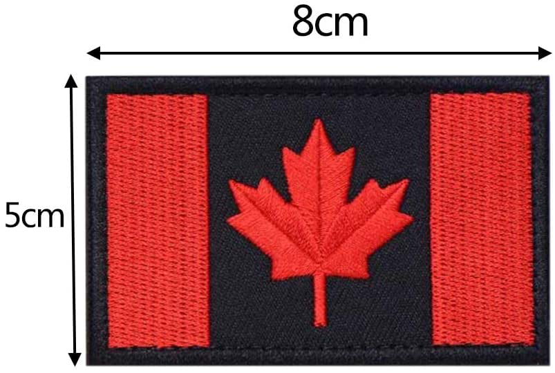 Canadian Flag Embroidered Iron-On Patch Maple Leaf Red Canada Flag 
