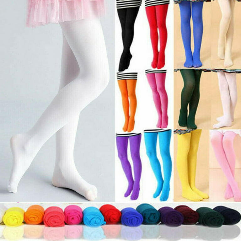 Toddler Little Girls Ballet Dance Footed Tights Candy Color Kids
