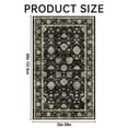 thumbnail image 3 of Washable Area Rug Small Entryway Rug Non Slip Black Traditional Kitchen Rugs Pile Entry Carpet Throw Rugs for Living Room Bedroom Bathroom Entrance, 3 of 5