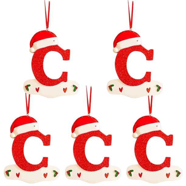 Navidad Little Red Hat Carta Colgante DIY Escribible Nombre 26 Carta Colgante 5PCS Wmkox8yii gf6318