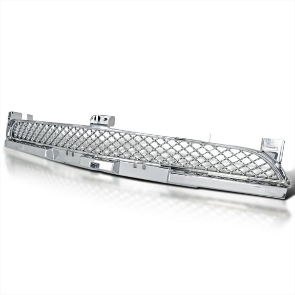 Spec-D Tuning Mesh Style Lower Grill Hood Grille Chrome Compatible with 2011-2014 Dodge Charger