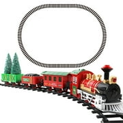 Esaierr Kids Christmas Train Set Toys, Electric Train Track Toys, With Sound and Lights, Birthday Gifts for 3-6Y Boys