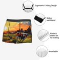 thumbnail image 3 of Balery Oil Painting Style Pasture Cow Calzoncillos bóxer para hombre, ropa interior de algodón suave y transpirable con cinturilla de nailon-Large, 3 of 5