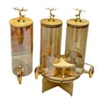 thumbnail image 1 of Dispensadores de bebidas a prueba de fugas de gran capacidad con tapa de vidrio y grifo para jarra de bebidas Ámbar, 1 of 9