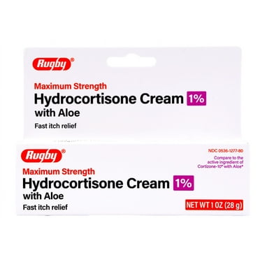 Rugby 536127780 Hydrocortisone Cream 1 Percent Tube 1 (Pack of 2)