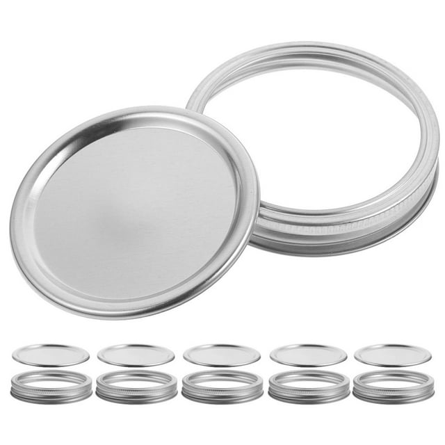 Juego de 6 tapas para conservas, tapas metálicas para tarros de cristal, tapas herméticas de hojalata y tapas de repuesto.