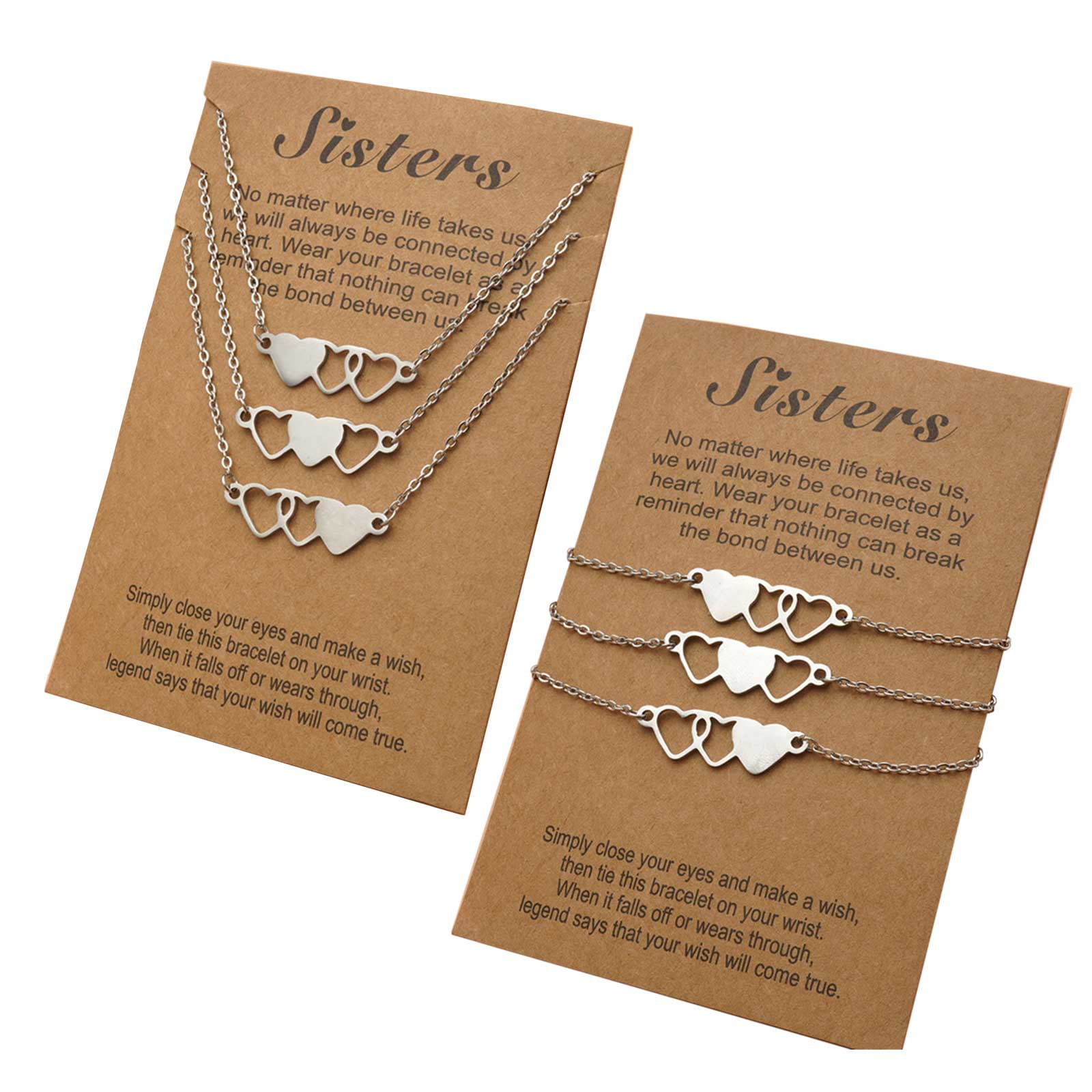 Friendship Bracelets 3 Friends | Stainless Steel Card Bracelets - 3 Set  Stainless - Aliexpress
