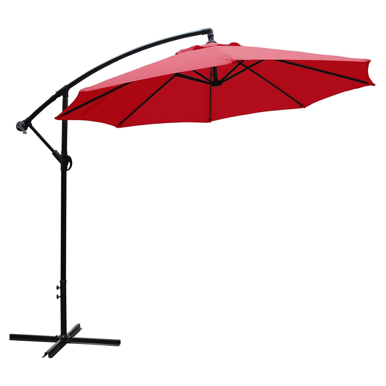 Abble 10 ft. Steel Offset Patio Umbrella with Steel Crank