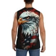 thumbnail image 4 of Fotbe USA Bald Eagle Men's Camiseta sin Mangas Estampada para Hombres, Playera Casual para Gimnasio, Entrenamiento, Playa-3X-Large, 4 of 7
