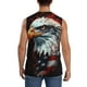 thumbnail image 4 of Fotbe USA Bald Eagle Men's Camiseta sin Mangas Estampada para Hombres, Playera Casual para Gimnasio, Entrenamiento, Playa-Large, 4 of 7