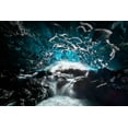 thumbnail image 2 of Zhu, Hua 24x17 Black Ornate Wood Framed with Double Matting Museum Art Print Titled - Blue Glacier Cave, 2 of 4