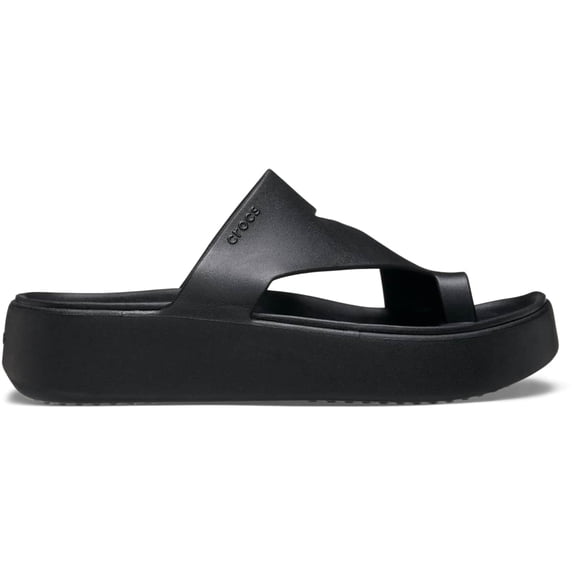 Crocs Women's Getaway Toe Loop Summer Sandals, Black, W8