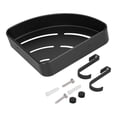 thumbnail image 3 of Shower Shelf, Storage Rack Rust Proof Black Aluminum Alloy  For Kitchen For Rest Room For Home, 3 of 8