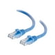 C2G Ethernet CAT 6 (UTP) Cat6 Câble de Raccordement Réseau Non Blindé de 14 Pieds - Bleu - Câble de Raccordement - RJ-45 (M) à RJ-45 (M) - Fil Toronné de 14 Pieds - - Moulé, Sans Accrochage, Toronné - Bleu – image 1 sur 4