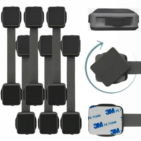 Autumn Bliss Co Cabinet Locks  Baby Proofing, No Drilling, Easy Install, Adjustable & Reusable, Child Proof, 6 Piece