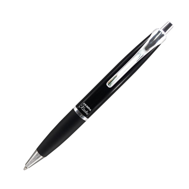 Zebra Bolígrafo retráctil Kizoku RT Tinta baja viscosidad Punto mediano 1,0 mm Acero inoxidable Estuche 1 pieza Color Negro
