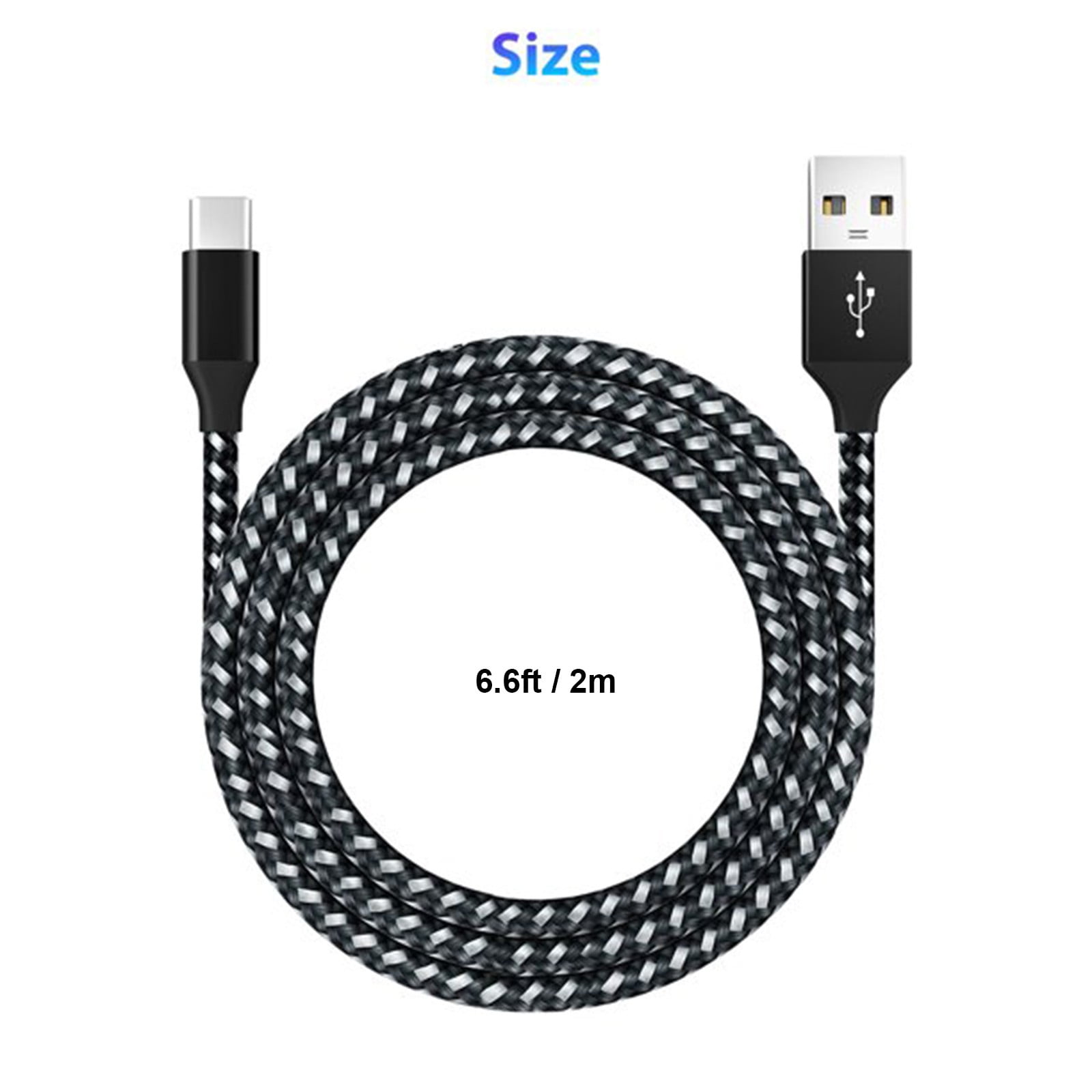 LBECLEY Type C Chargers for Android 10 Ft Usb Type C Cable Fast Charging 6.6Ft Usb C Data Sync Cable 3A Fast Charging Usb Charging Cable Charging Cord for Android 6Ft Blue One Size