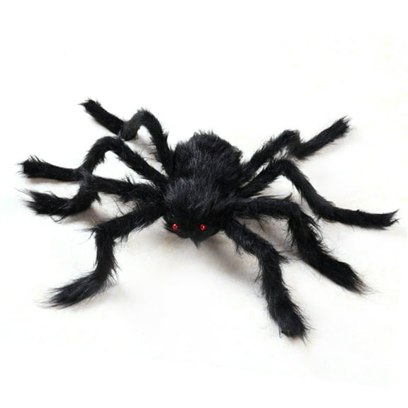Giant Spider Halloween Posable Black Soft Hairy Spiders Scary Decorations for Yard Home 90cm