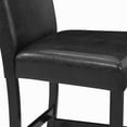 thumbnail image 6 of Miekor Furniture 5Pc Counter Height Dining Set Square White Faux Marble Table Faux Leather Upholstered Chairs Wooden Leg Dining Room Furniture Black 43217, 6 of 6