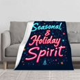 thumbnail image 2 of Durable Soft & Warm Flannel Blanket - Cozy Starry Design for Sofa Travel Bed & Chair - Perfect for Seasonal & Holiday Spirit, 2 of 7
