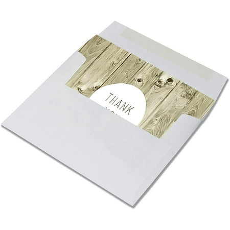 Thank You Cards - Rustic Farmhouse Style - Blank on the Inside - Includes Cards and Envelopes - 5.5" x 4.25" (24 Pack)