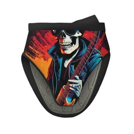 

Pofeuu Rock Skull Singer Print Thickened Mini Silicone Oven Mitts Heat Resistant Rubber Oven Mitt Gloves Finger Pinch Grips Pot Holder Silicone Potholder