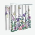 thumbnail image 5 of CSCHome Shower Curtain Anti-Fog Polyester Leaf Floral Print Shower Curtain for Bathroom, Home, Hotel Decor 71x71inch, 5 of 6