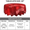 thumbnail image 3 of Valentines Day Tablecloth 60 Inch Round Red Romantic Tablecloth Love Hearts Valentine Table Cloth Dust-Proof Wrinkle Resistant Rustic Tablecloth for Home Dining Room Party, 3 of 5