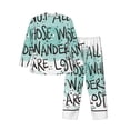 thumbnail image 2 of Kll Not All Who Wander Are Lost1 Sleepwear Mens Flannel Pajamas,Long Cotton Pj Set, 2 of 9