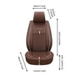 thumbnail image 3 of Maidao Car Seat Covers Universal Set for Great Wall for H5E 2010-Present 5 Seats Waterproof Premium Leather Front and Back Seat Protectors Coffee, 3 of 7