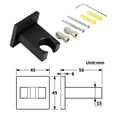 thumbnail image 2 of Wall-Mounted Black Shower Head Bracket for Handheld Showers Rectangular Brass Hand Shower Holder, 2 of 6