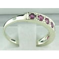 thumbnail image 3 of LBG 925 Sterling Silver Natural Ruby Womens Band Ring - Sizes 4 to 12 Available, 3 of 4