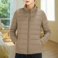 thumbnail image 2 of Daznico Women's Short Lightweight Down Jacket | Stand Collar Quilted Coat with Down for Winter Warmth,Size:S, 2 of 5
