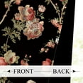 thumbnail image 4 of MIZHONA Black Blackout Curtains for Living Room Pink and Red Floral Window Curtain Set of 2,52"x96", 4 of 5