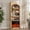 Walnut, variant on Flictozena 70" Tall Wooden Bookshelf with Electric Fireplace, Modern Storage Accent Bookshelf with Remote Control, Timer, Realistic Flame, for Home, Office, Living Room, Black
