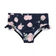 thumbnail image 4 of Hudson Baby Girls Swim Rashguard Set, Navy Rose, 3T, 4 of 4