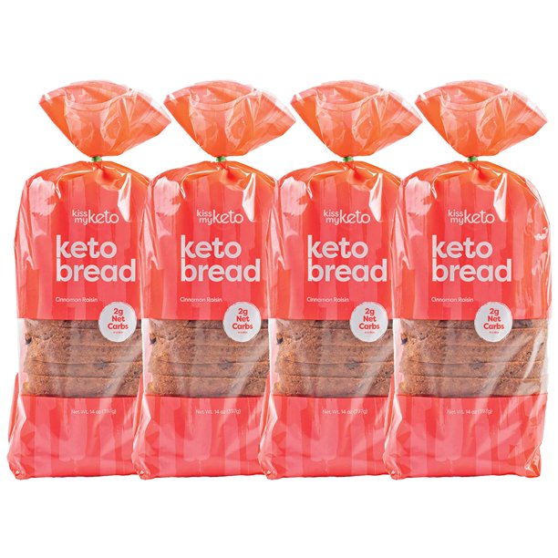Kiss My Keto Bread Cinnamon Raisin — Low Carb Bread (2g Net), 5g