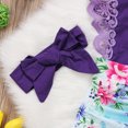 thumbnail image 4 of ITFABS Girl Ruffle Sleeve Flower Romper/Sleeveless A-line Dress Sisters Outfits, 4 of 8